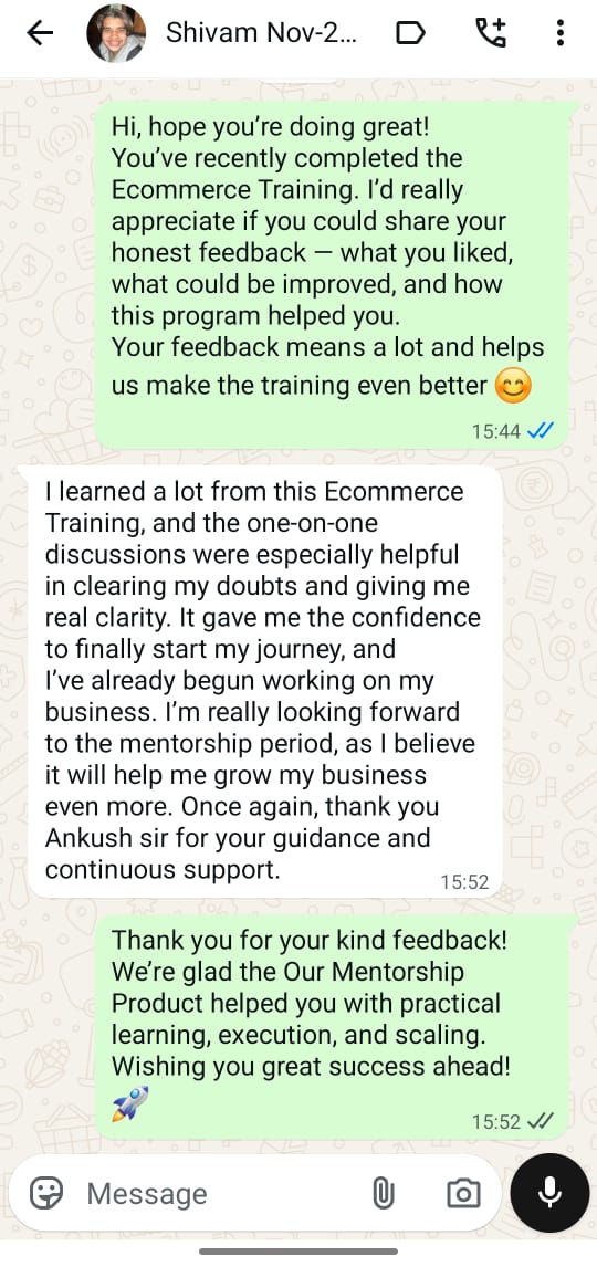 Student success message